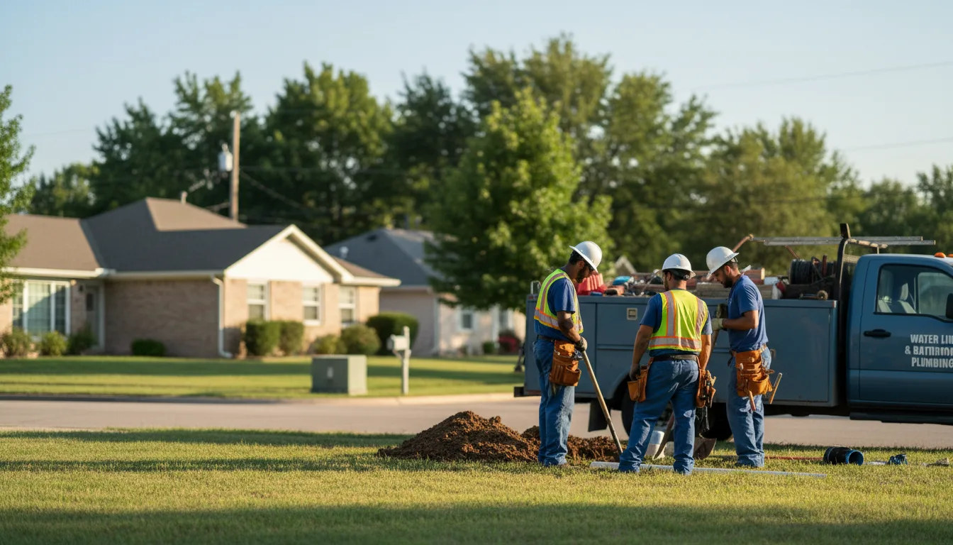 Residential water line and bathroom plumbing service in Milo, IA